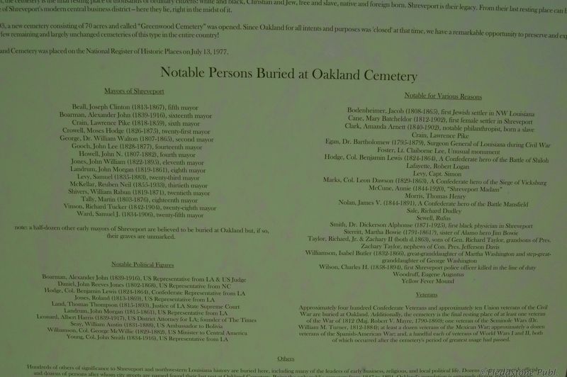 Oakland Cemetery Marker image. Click for full size.