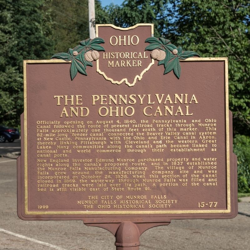 The Pennsylvania and Ohio Canal Marker image. Click for full size.
