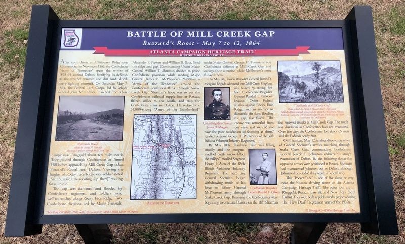 Battle of Mill Creek Gap Marker image. Click for full size.