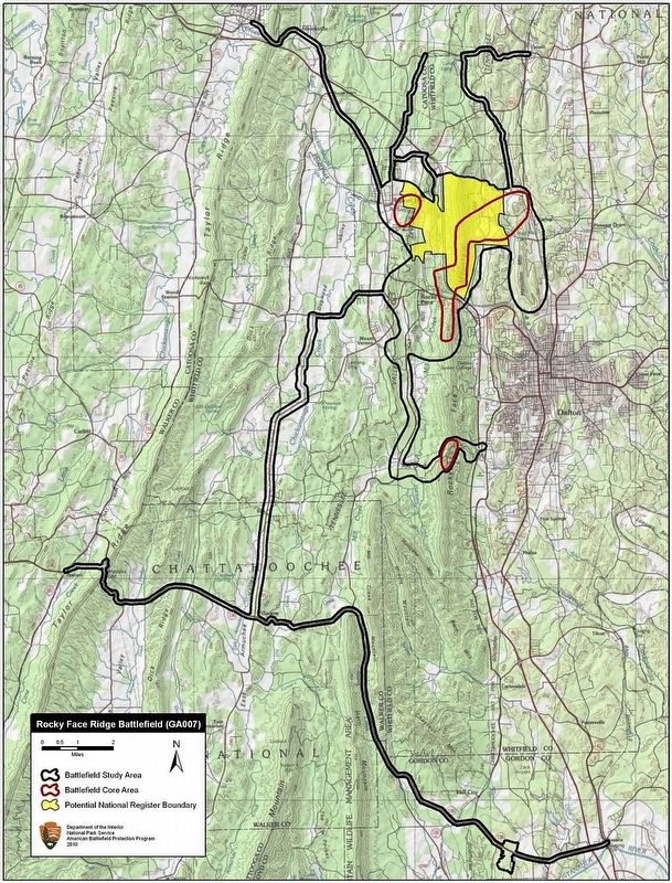 Map of battlefield core and study areas by the ABPP. image. Click for full size.