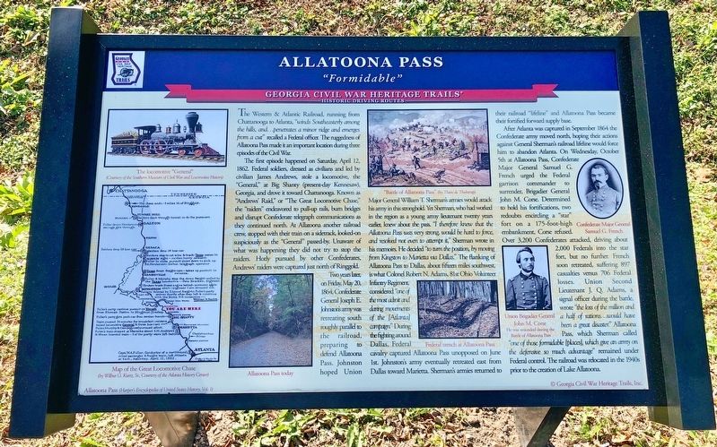 Allatoona Pass Marker image. Click for full size.