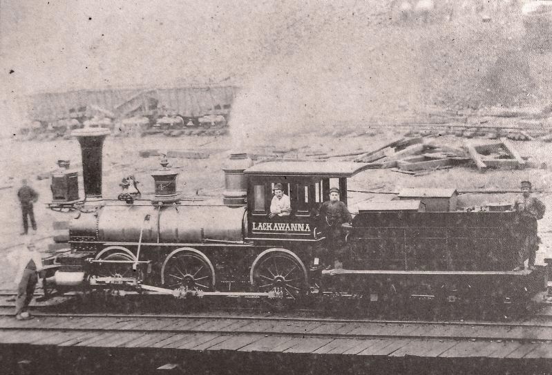 Marker detail: Lackawanna No. 4 image. Click for full size.