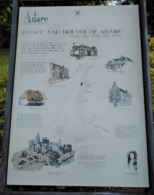 Estate and Houses of Adare / <i>Eastát agus Tithe Áth Dara</i> Marker image. Click for full size.