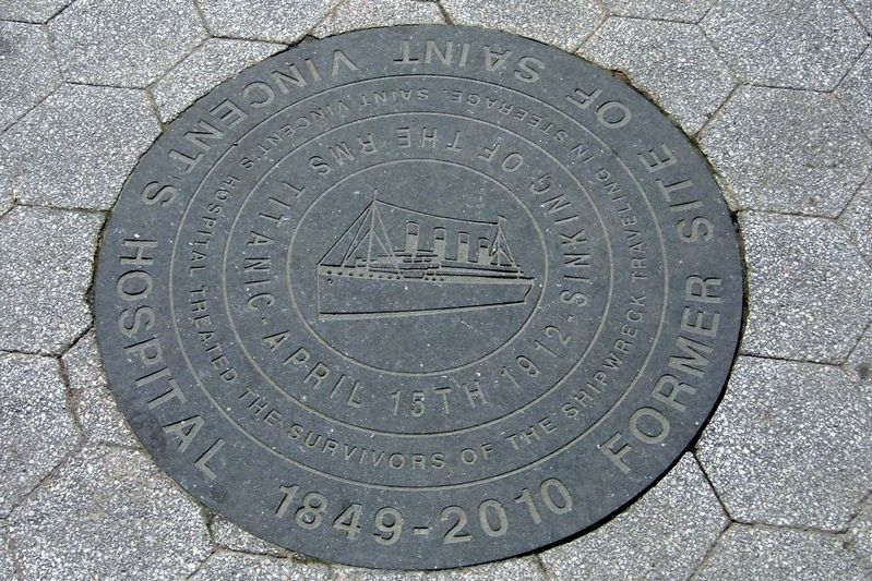 Former Site of Saint Vincent�s Hospital, Marker 2 image. Click for full size.
