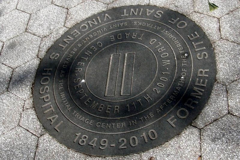 Former Site of Saint Vincent�s Hospital, Marker 4 image. Click for full size.