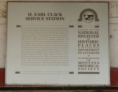 H. Earl Clack Service Station Marker image. Click for full size.