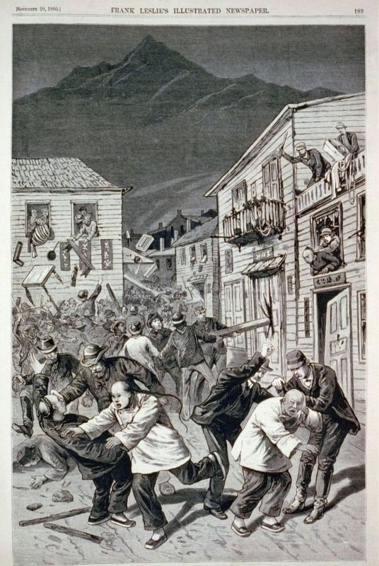 Colorado - the anti-Chinese riot in Denver, on October 31st 1880 image. Click for full size.
