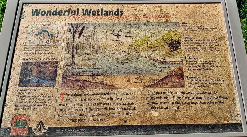 Wonderful Wetlands  <i>Natural Resources to Treasure</i><br>(<i>located just left of marker</i>) image. Click for full size.