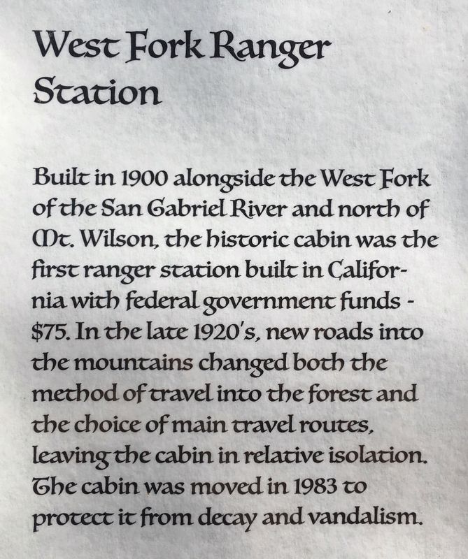 West Fork Ranger Station Marker image. Click for full size.