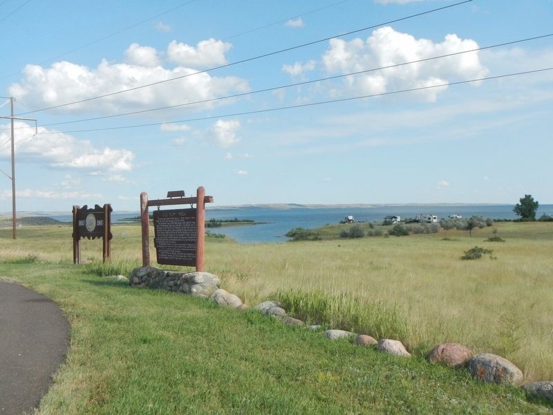 Old Fort Peck Marker image. Click for full size.