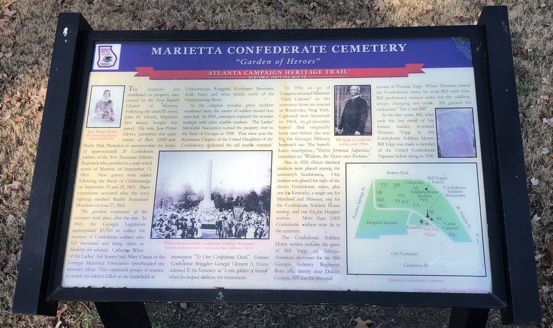 Marietta Confederate Cemetery Marker image. Click for full size.