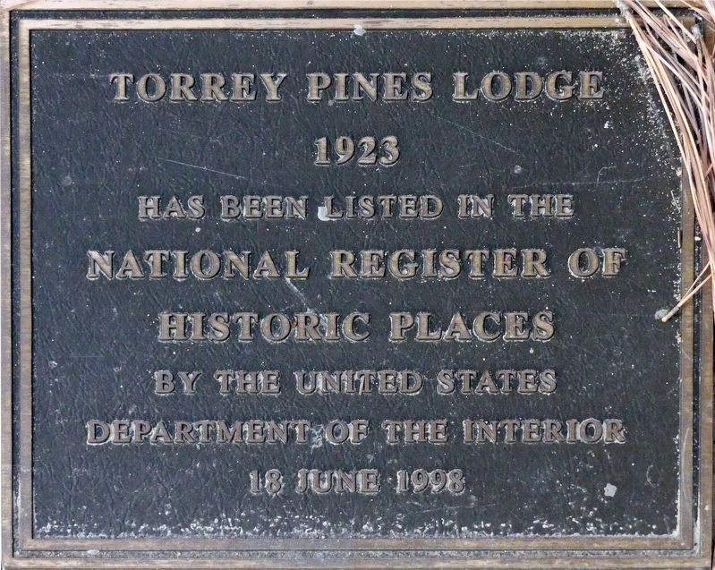 Torrey Pines Lodge Marker image. Click for full size.