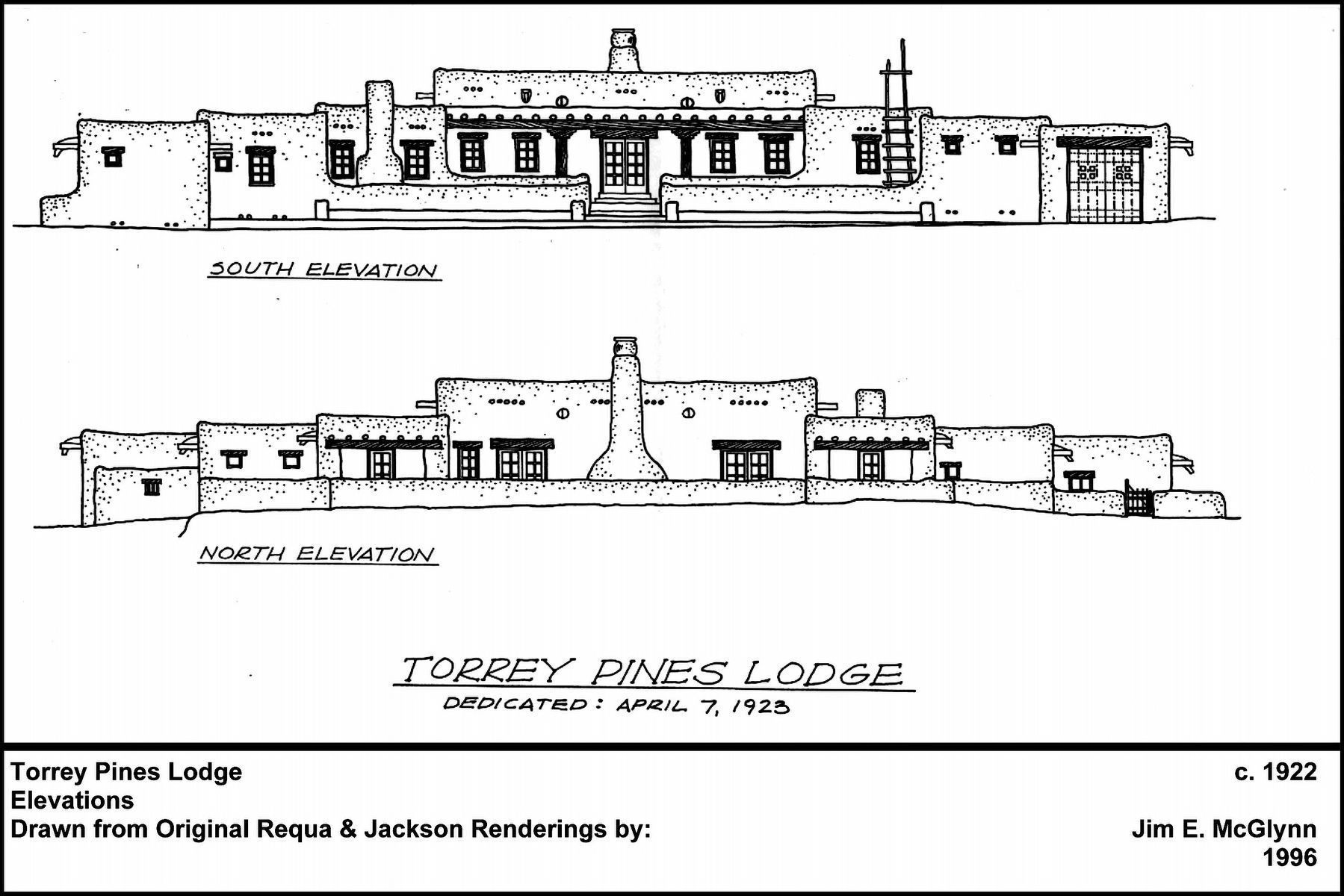 Torrey Pines Lodge<br>Dedicated April 7, 1923 image. Click for full size.