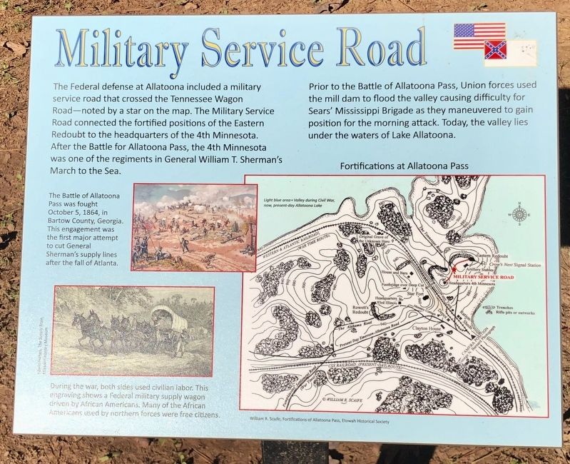 Military Service Road Marker image. Click for full size.
