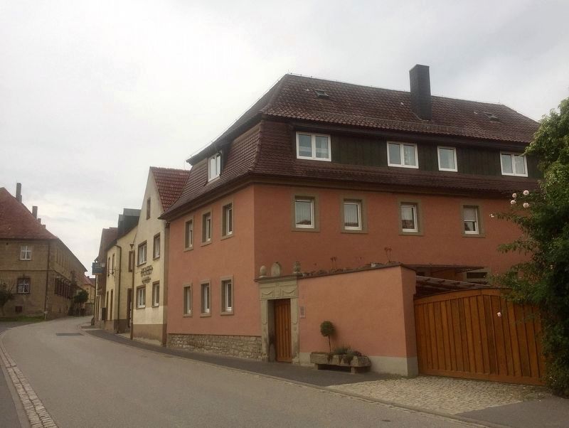Gerberhaus / Tanner's House (Brueckenstrasse 5) Marker - wide view. Click for full size. Gerberhaus / Tanner's House (Brueckenstrasse 5) Marker - wide view image. Click for full size.