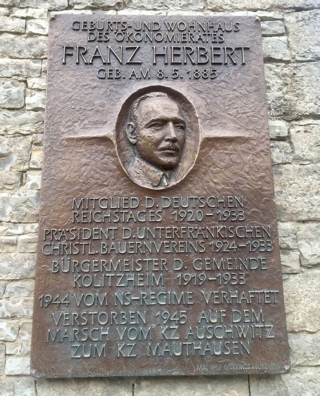 Franz Herbert Marker image. Click for full size.