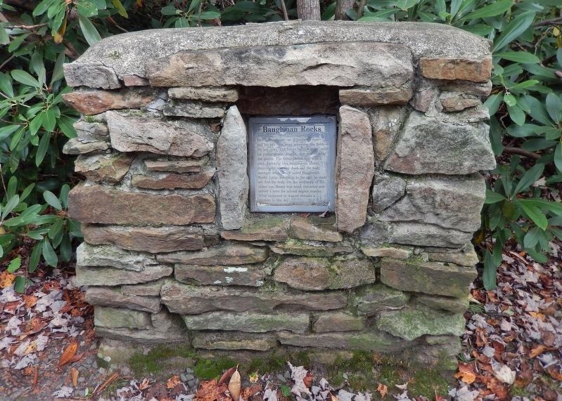Baughman Rocks Marker (<i>tall view</i>). Click for full size. Baughman Rocks Marker (<i>tall view</i>) image. Click for full size.