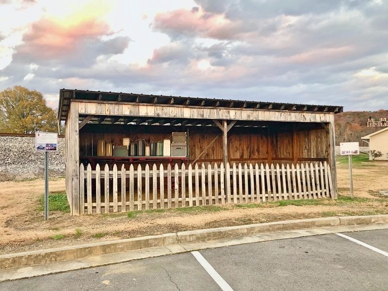Baggage Carts Marker is to the right of the shed. image. Click for full size.
