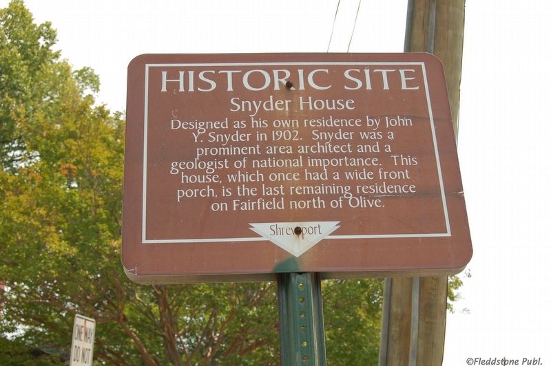 Snyder House Marker. Click for full size. Snyder House Marker image. Click for full size.