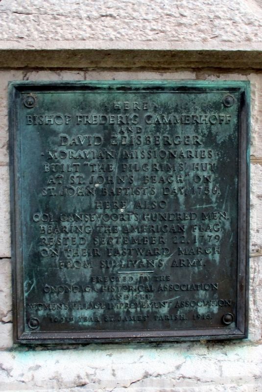 Moravian Missionaries / Gansevoort’s Hundred Marker. Click for full size. Moravian Missionaries / Gansevoort’s Hundred Marker image. Click for full size.