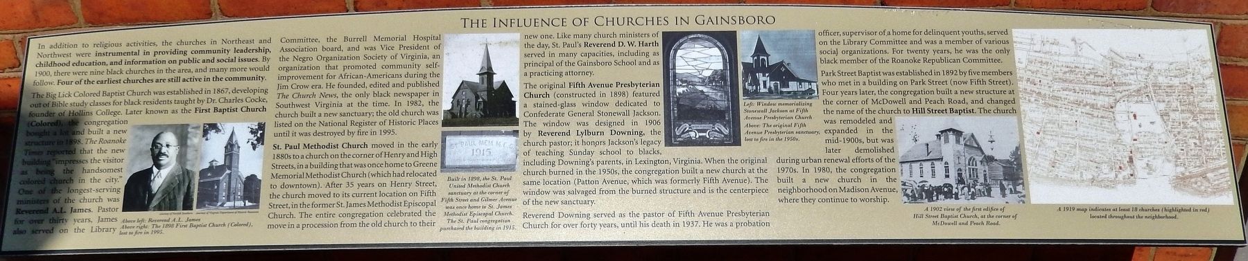 The Influence of Churches in Gainsboro Marker image. Click for full size.