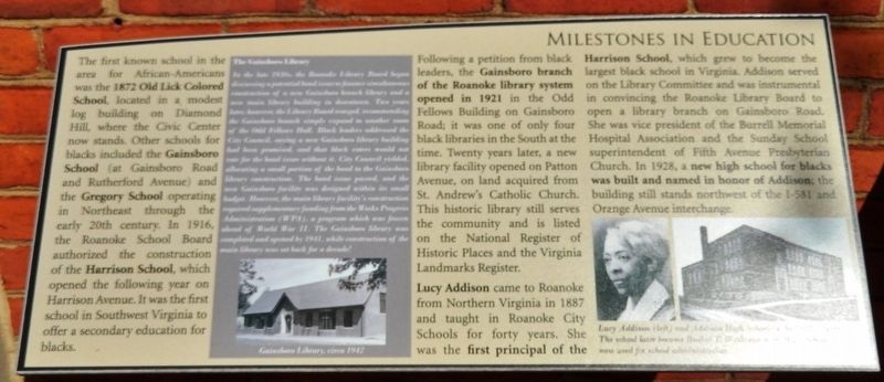 Milestones in Education Marker image. Click for full size.