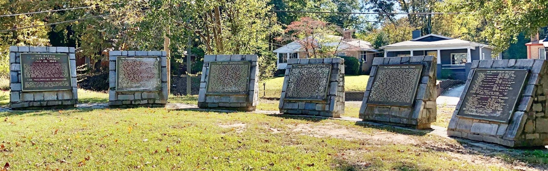 The Battle of Ezra Church / The Preliminary Operations Markers are the first two on left. image. Click for full size.