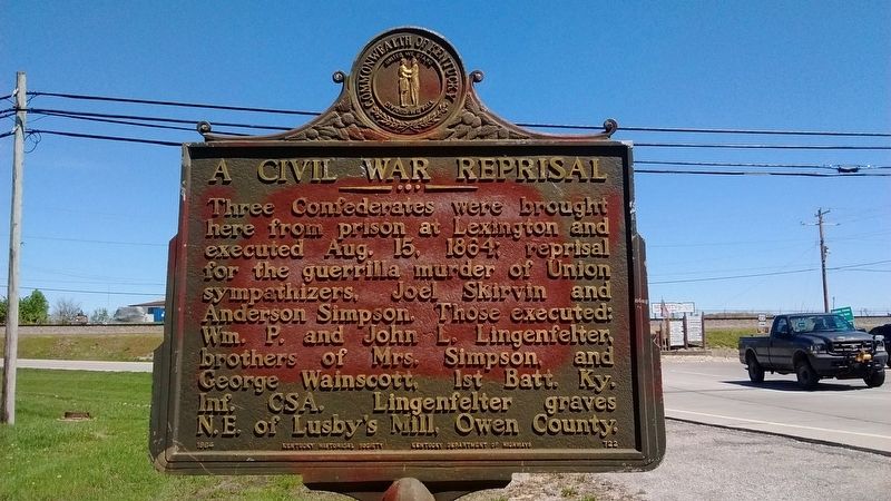 A Civil War Reprisal Marker image. Click for full size.