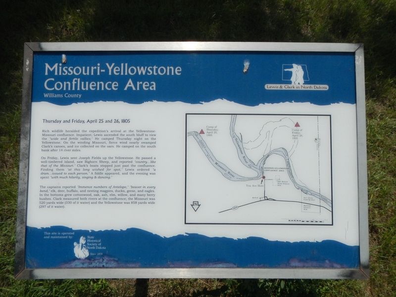Missouri-Yellowstone Confluence Area Marker image. Click for full size.