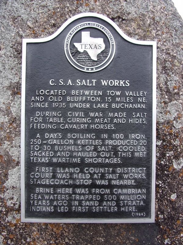 C.S.A. Salt Works Marker image. Click for full size.