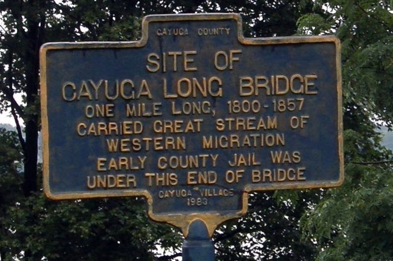 Site of Cayuga Long Bridge Marker image. Click for full size.