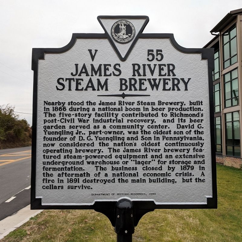 James River Steam Brewery Marker image. Click for full size.