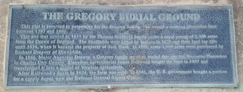 The Gregory Burial Ground Marker image. Click for full size.