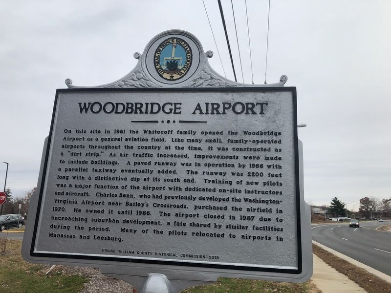 Woodbridge Airport Marker image. Click for full size.