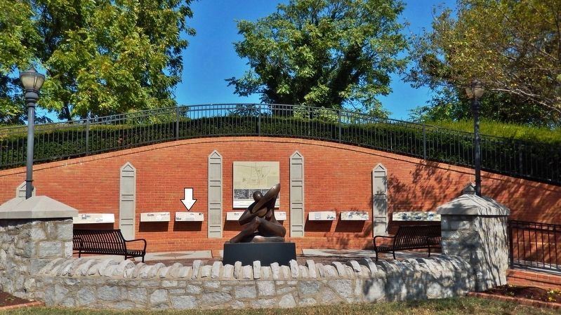 Social and Cultural Life Marker � <i>wide view<br>(marker visible left of center)</i> image. Click for full size.