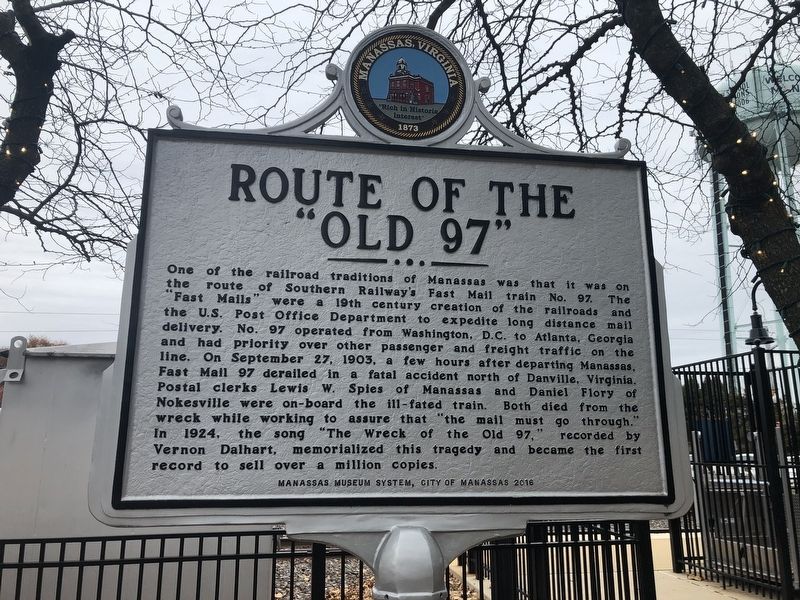 Route of the "Old 97" Marker image. Click for full size.