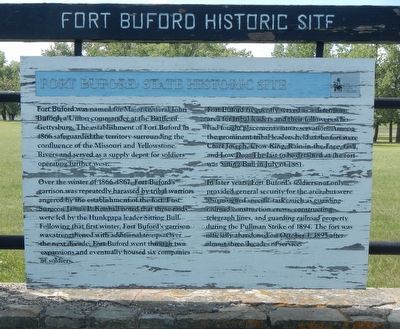 Fort Buford State Historic Site Marker image. Click for full size.
