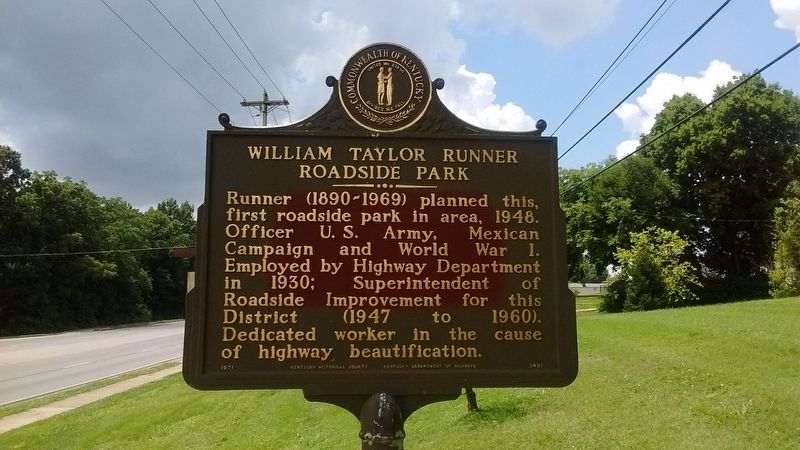 William Taylor Runner Roadside Park Marker. Click for full size. William Taylor Runner Roadside Park Marker image. Click for full size.