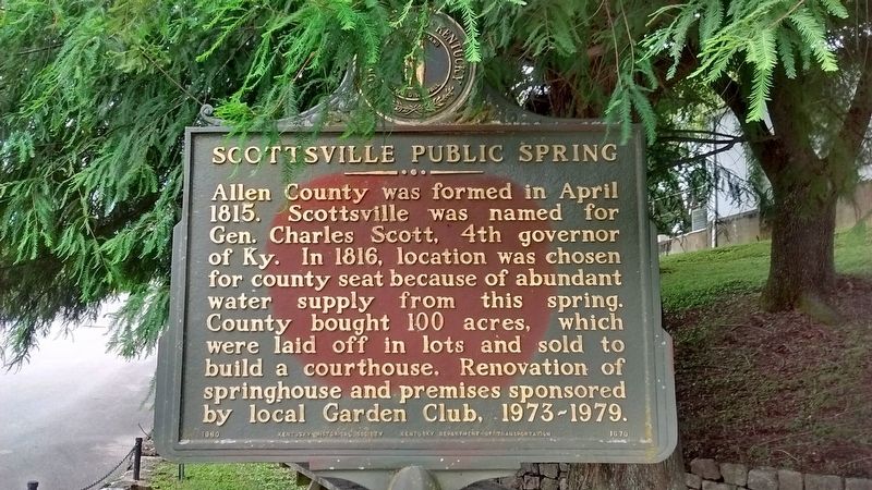 Scottsville Public Spring Marker image. Click for full size.