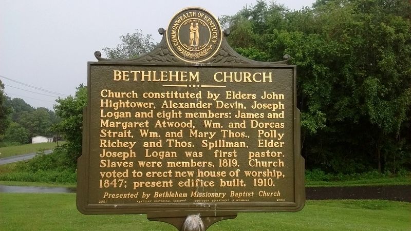 Bethlehem Missionary Baptist Church / Bethlehem Church Marker (Side 2) image. Click for full size.
