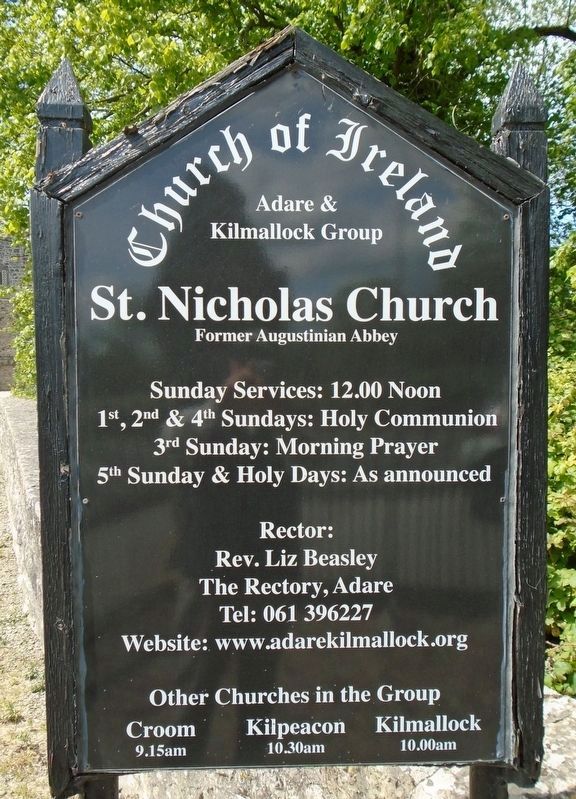 St. Nicholas Church of Ireland Sign image. Click for full size.