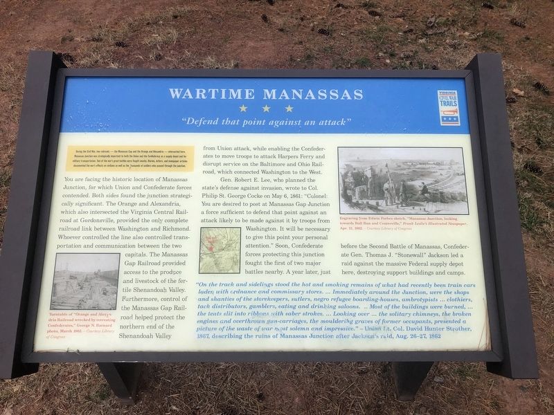 Wartime Manassas Marker image. Click for full size.
