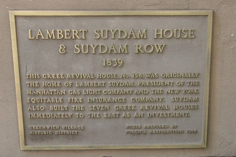 Lambert Suydam House & Suydam Row Marker image. Click for full size.