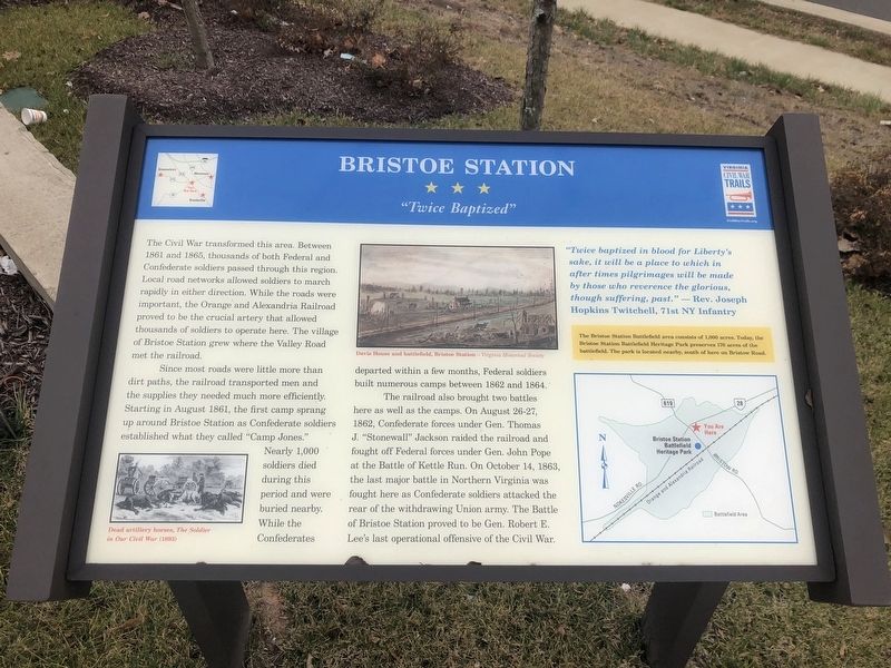 Bristoe Station Marker. Click for full size. Bristoe Station Marker image. Click for full size.