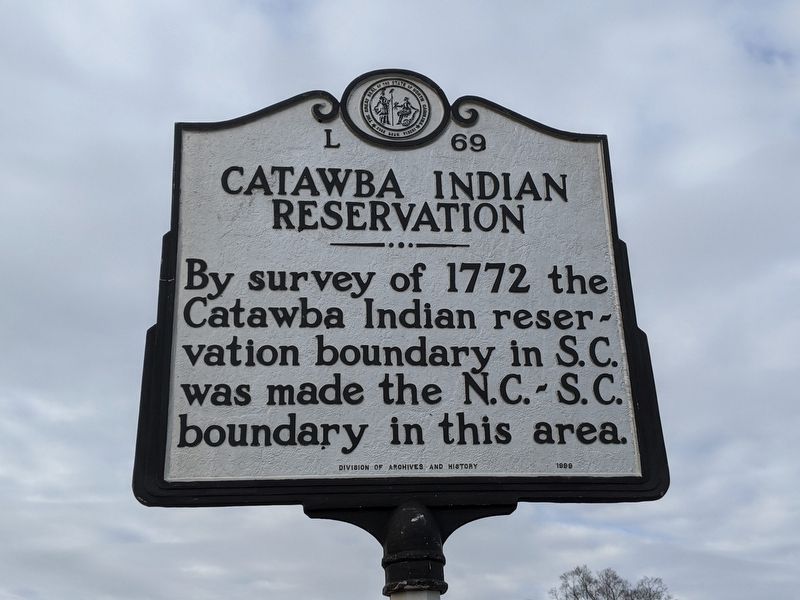 Catawba Indian Reservation Marker image. Click for full size.