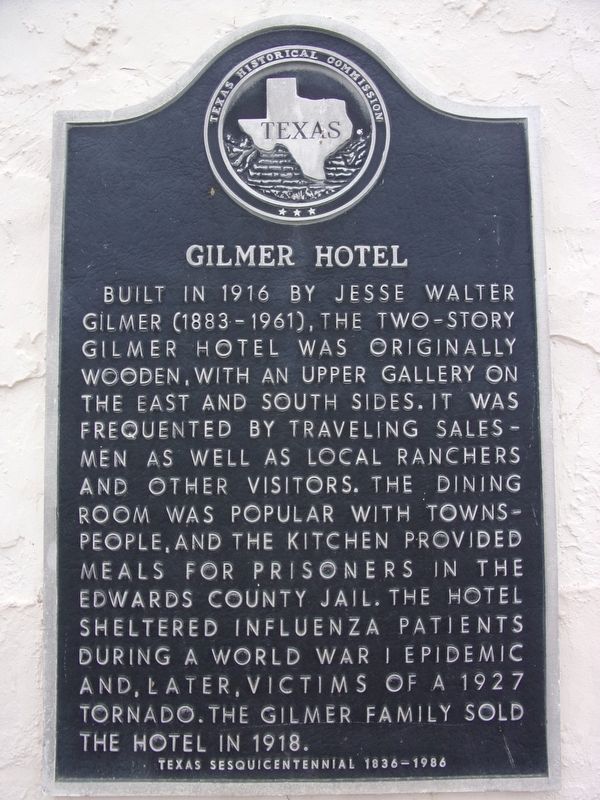 Gilmer Hotel Marker image. Click for full size.