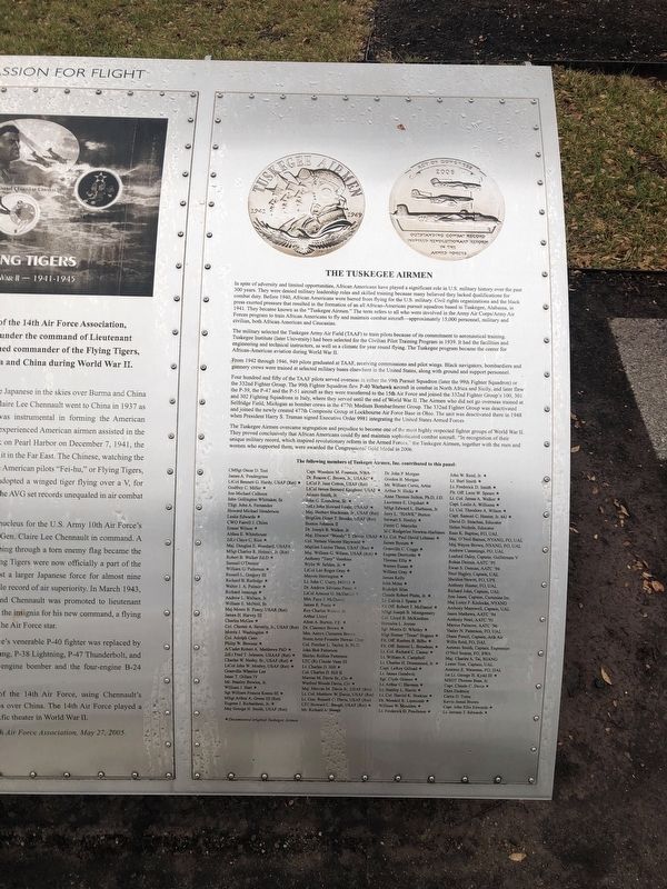 The Tuskegee Airmen Marker image. Click for full size.