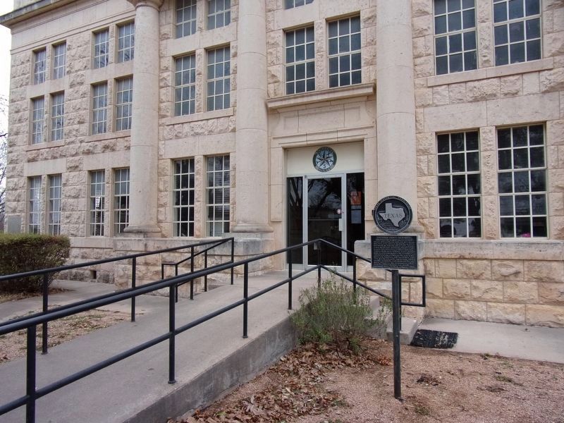 Schleicher County Courthouse Marker. Click for full size. Schleicher County Courthouse Marker image. Click for full size.