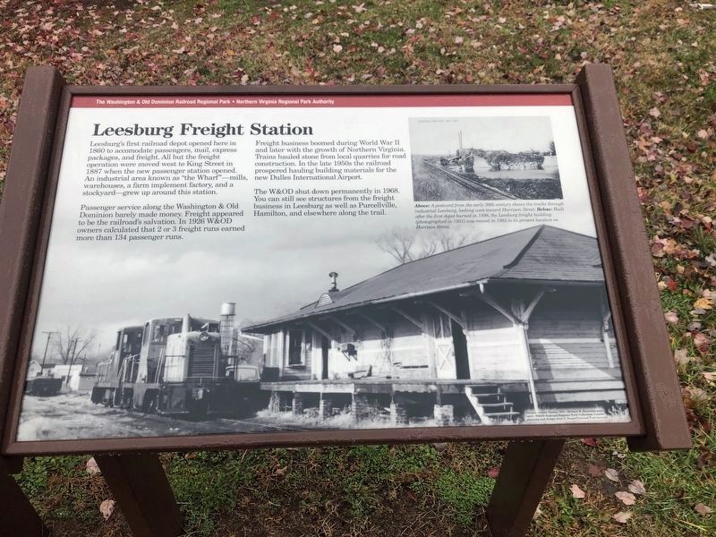 Leesburg Freight Station Marker image. Click for full size.