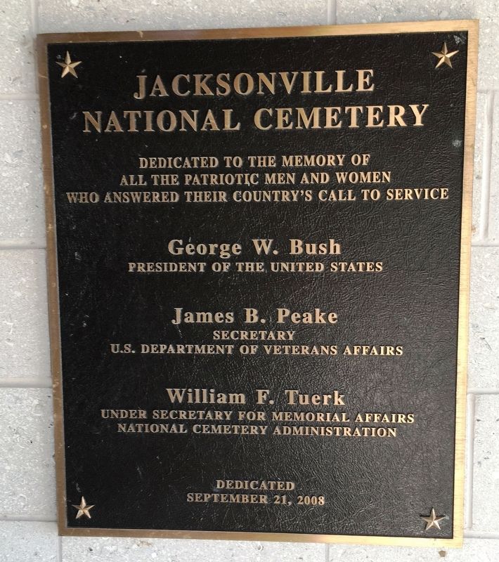 Jacksonville National Cemetery Marker image. Click for full size.